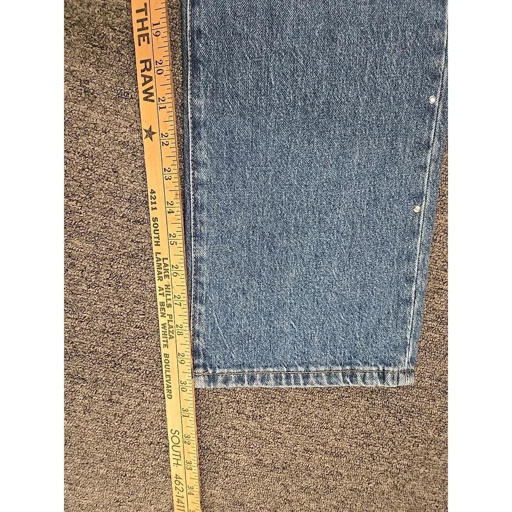 Lucky Brand Zoe High Rise Straight Jeans Womens 14/32L Blue Studded NWT - Picture 10 of 11
